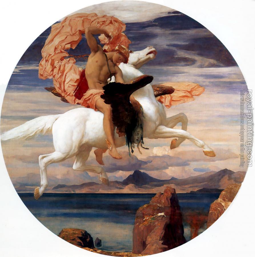 Lord Frederick Leighton : Perseus on Pegasus Hastening to the Rescue of Andromeda